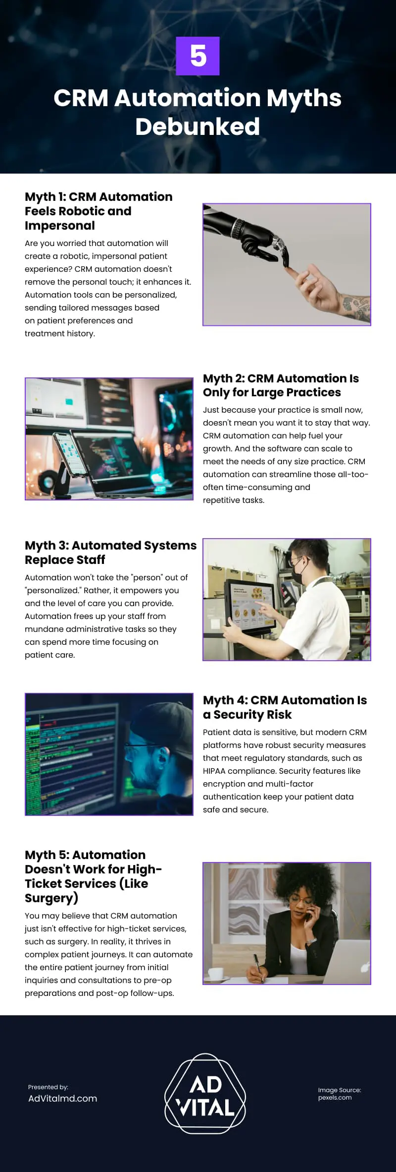 5 CRM Automation Myths Debunked Infographic